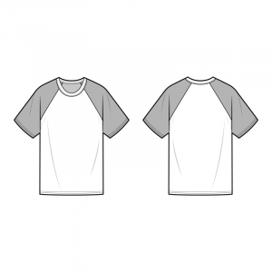 상의 반팔 오버핏 래글런 티셔츠